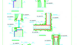 某地某墙板系统节点构造详图CAD图纸