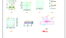 空间钢管桁架结构设支座节点构造详图