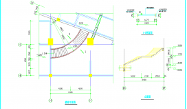 某钢结构楼梯节点构造CAD详图