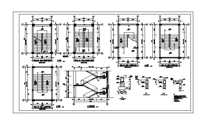 某地楼梯节点构造CAD详图-图一