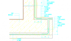 某地底板侧墙防水节点大样图CAD图纸