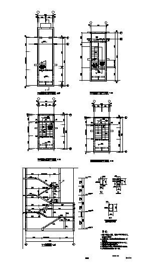 常用楼梯结构节点详图-图二