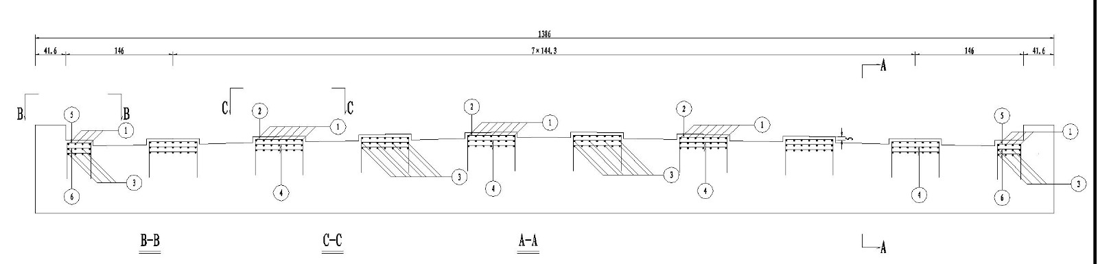 20m预应力空心板简支梁桥台支座垫石钢筋构造节点设计图-图一