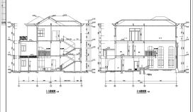三层欧式风格别墅建筑施工CAD节点详图