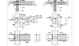 典型梁柱施工CAD节点详图