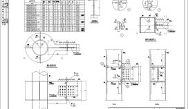 钢梁与钢柱连接设计CAD节点详图