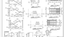 详细的钢结构楼梯施工CAD节点图