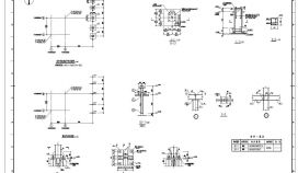室外管架基础节点构造CAD平面布置参考图