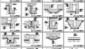 地下室屋面卫生间防水设计CAD节点大样图