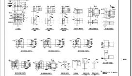 钢框架住宅钢节点构造详CAD图