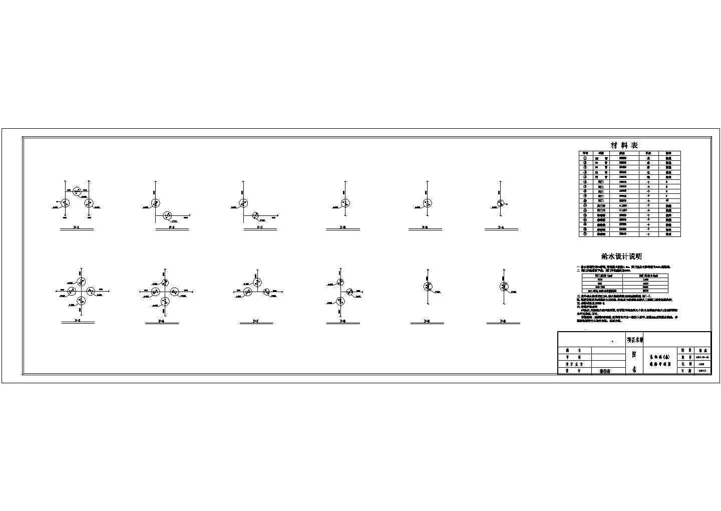 巴彦淖尔市给水管道施工CAD节点详图-图二