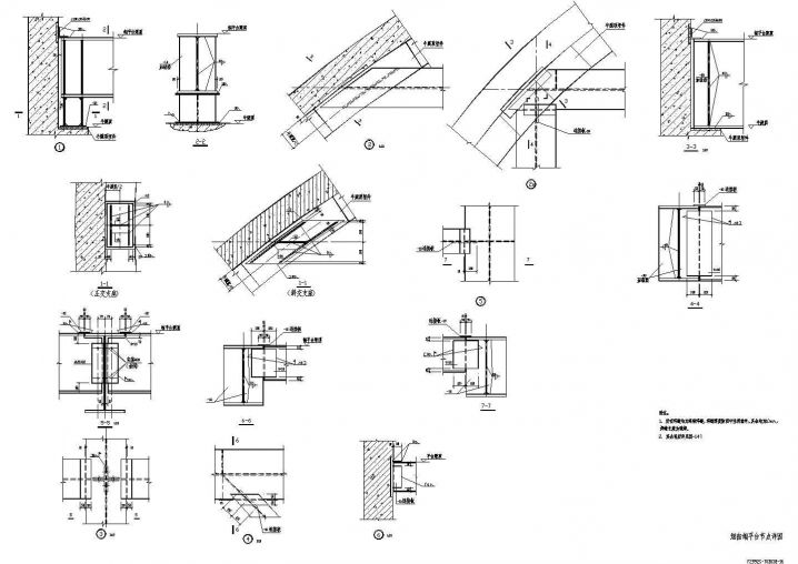 烟囱钢平台施工CAD节点详图