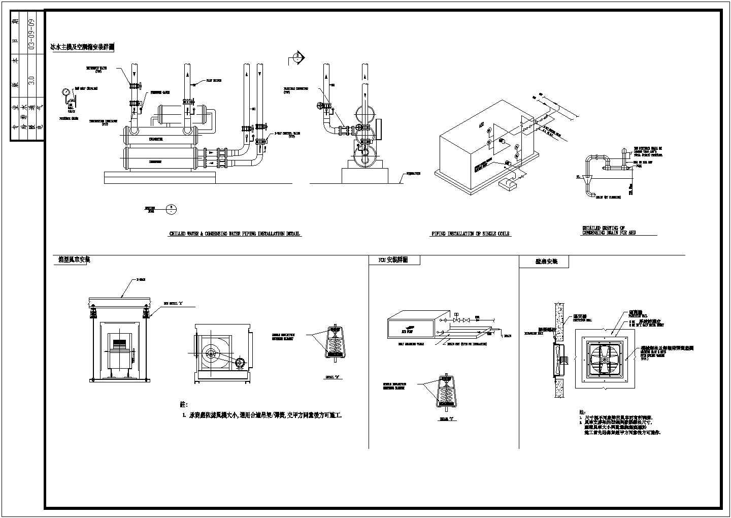 空调设备及接管CAD节点详图-图二