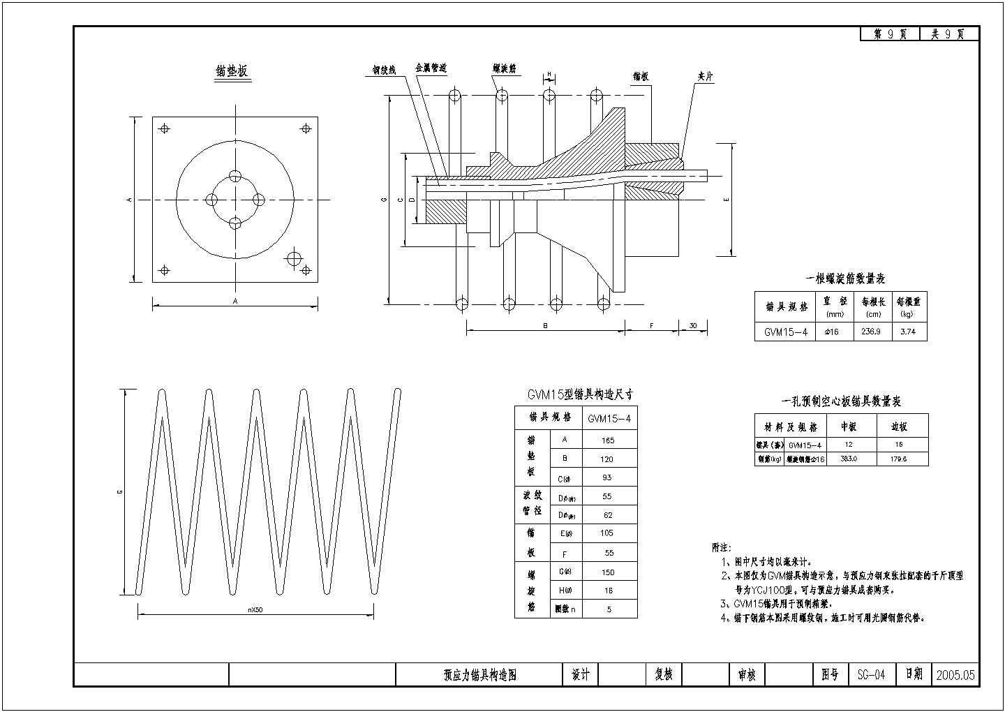 预应力混凝土空心板预应力锚具构造节点详图设计-图一