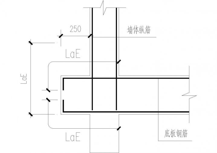 某建筑地下室底板构造CAD节点详图