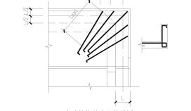 某建筑有肋挑檐转角配筋做法CAD节点详图
