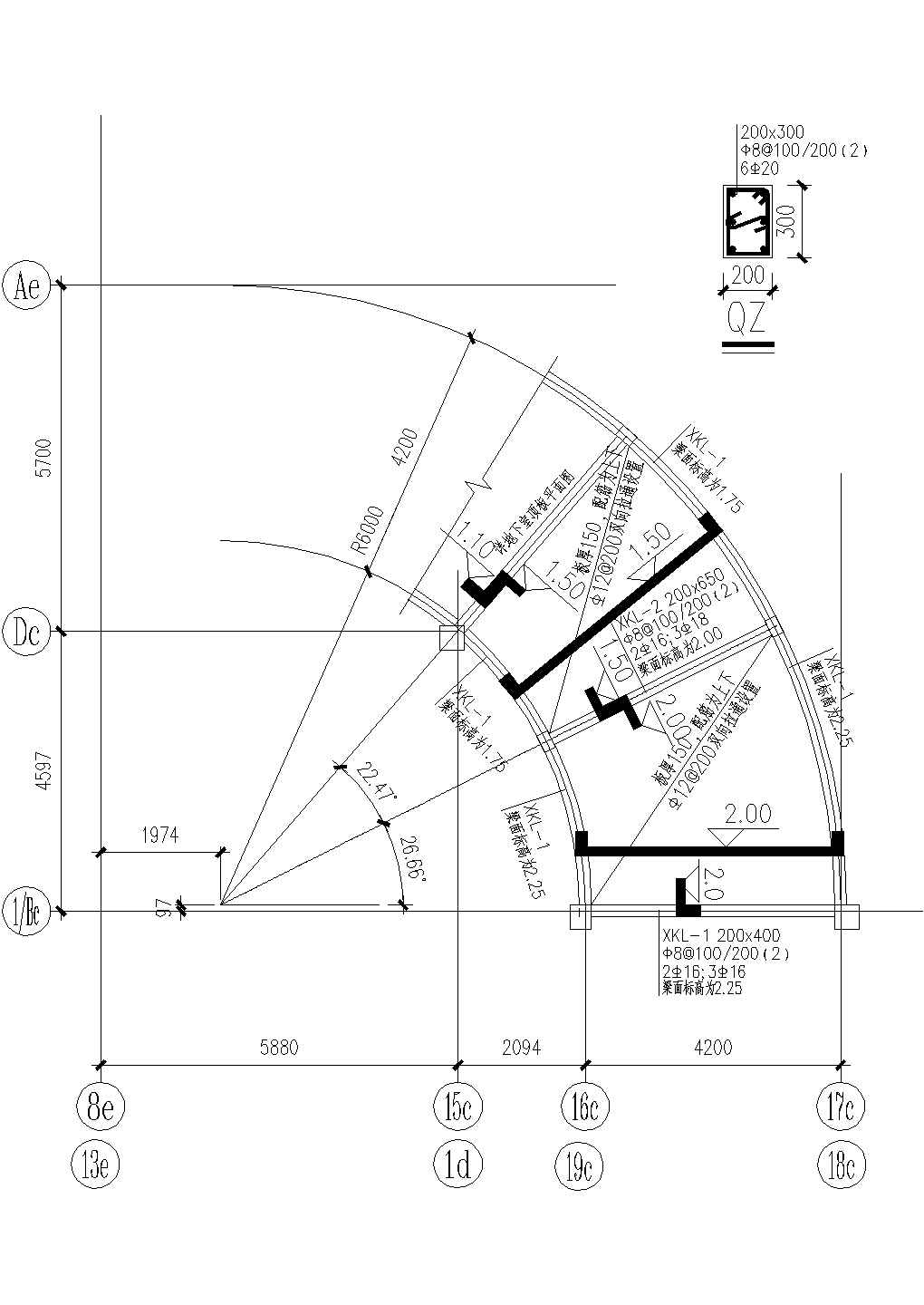 某建筑地下室顶板设计CAD节点详图-图一