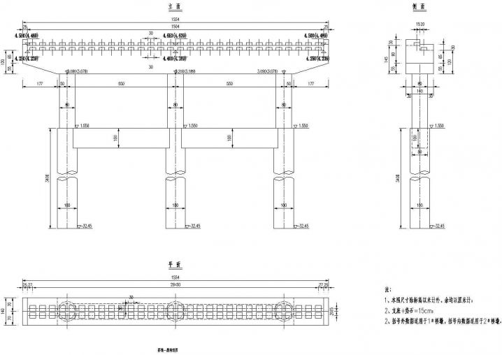 二级公路桥墩一般构造CAD节点详图