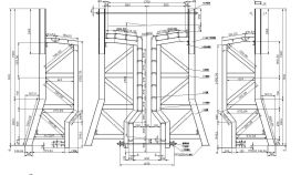 40米T梁中梁标准段横隔板处钢模截面节点详图设计