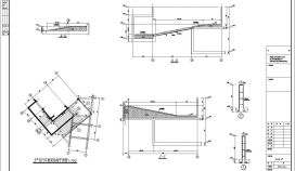 自行车坡道结构平面CAD节点详图