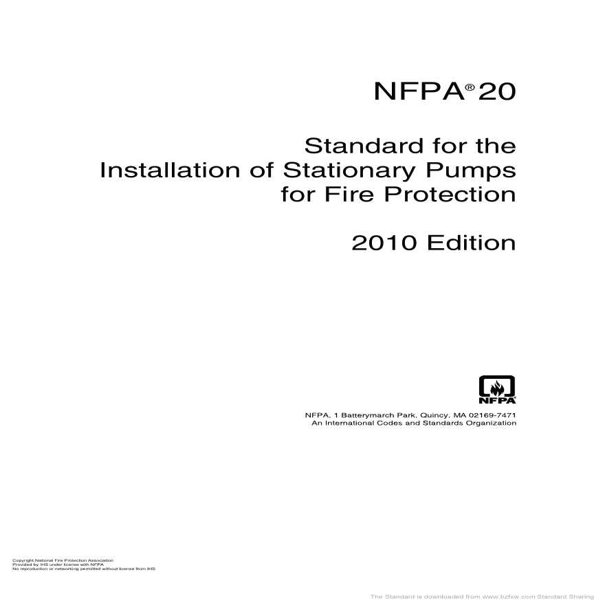 NFPA20  美国消防水泵设计规范-图一