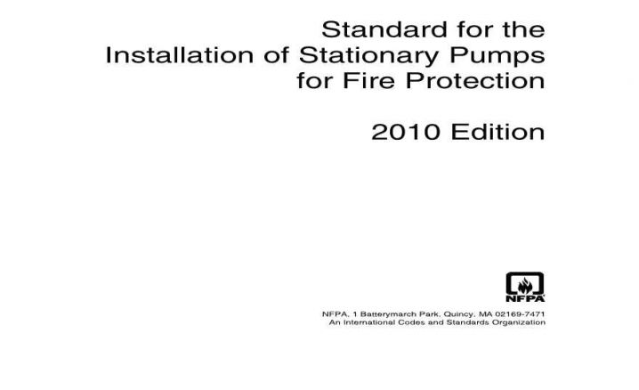 NFPA20  美国消防水泵设计规范