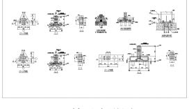 某制造厂厂房三桩承台构造CAD节点详图