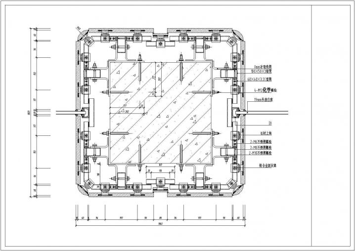 某建筑石材柱构造CAD节点详图