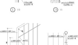 钢管立柱栏杆与钢管扶手设计节点详图