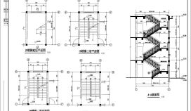 某三层带阁楼层砖混结构农居房设计建施CAD节点详图