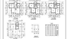某三层带阁楼层框架结构水乡小别墅CAD节点详图