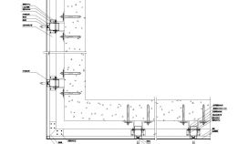 某建筑铝塑板幕墙90度阳角横剖面CAD节点详图