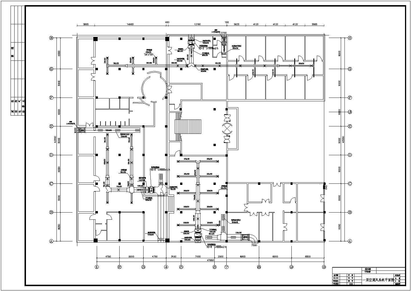 某洗浴会馆中央空调工程安装施工CAD节点详图-图二