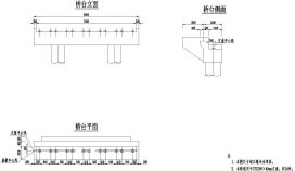 双柱式桥台支座布置CAD节点详图