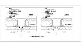 厨浴厕架空构造明沟防水节点构造CAD详图