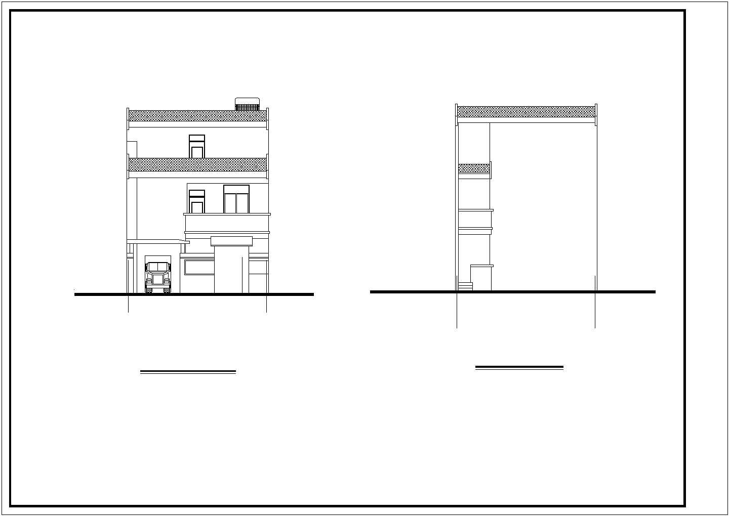 砖混结构住宅楼建施CAD节点详图-图二