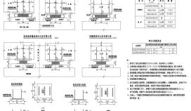 支座及预埋钢板构造CAD节点详图