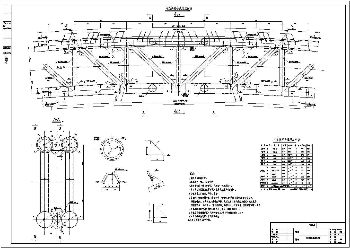 380m中承式系杆拱桥主拱拱肋合拢段构造节点详图设计-图一