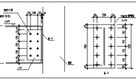 某常见的钢结构螺栓连接节点构造大样设计cad图(含8种设计)