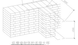 纵横墙砌体的连接做法CAD节点详图