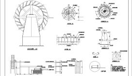 某地水车设计全套CAD节点详图