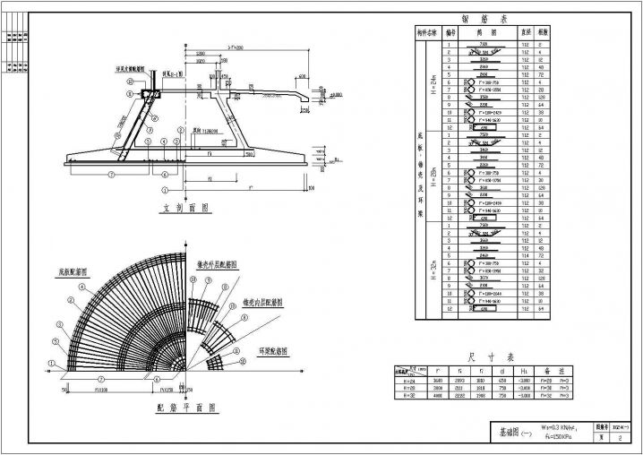 某100立方米水塔基础设计节点构造详图