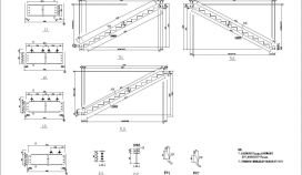 双层跑钢梯节点构造CAD参考图