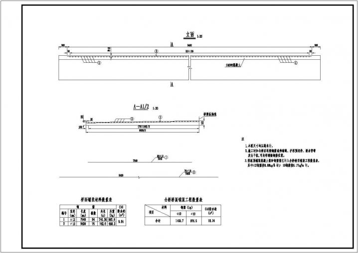 某地桥面铺装设计CAD节点详图