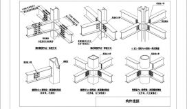钢结构梁柱连接节点CAD图纸设计