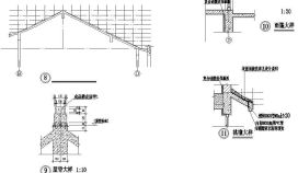 露台栏杆与挑檐施工CAD节点详图