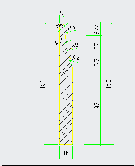 某办公室天花角线设计CAD节点详图-图二