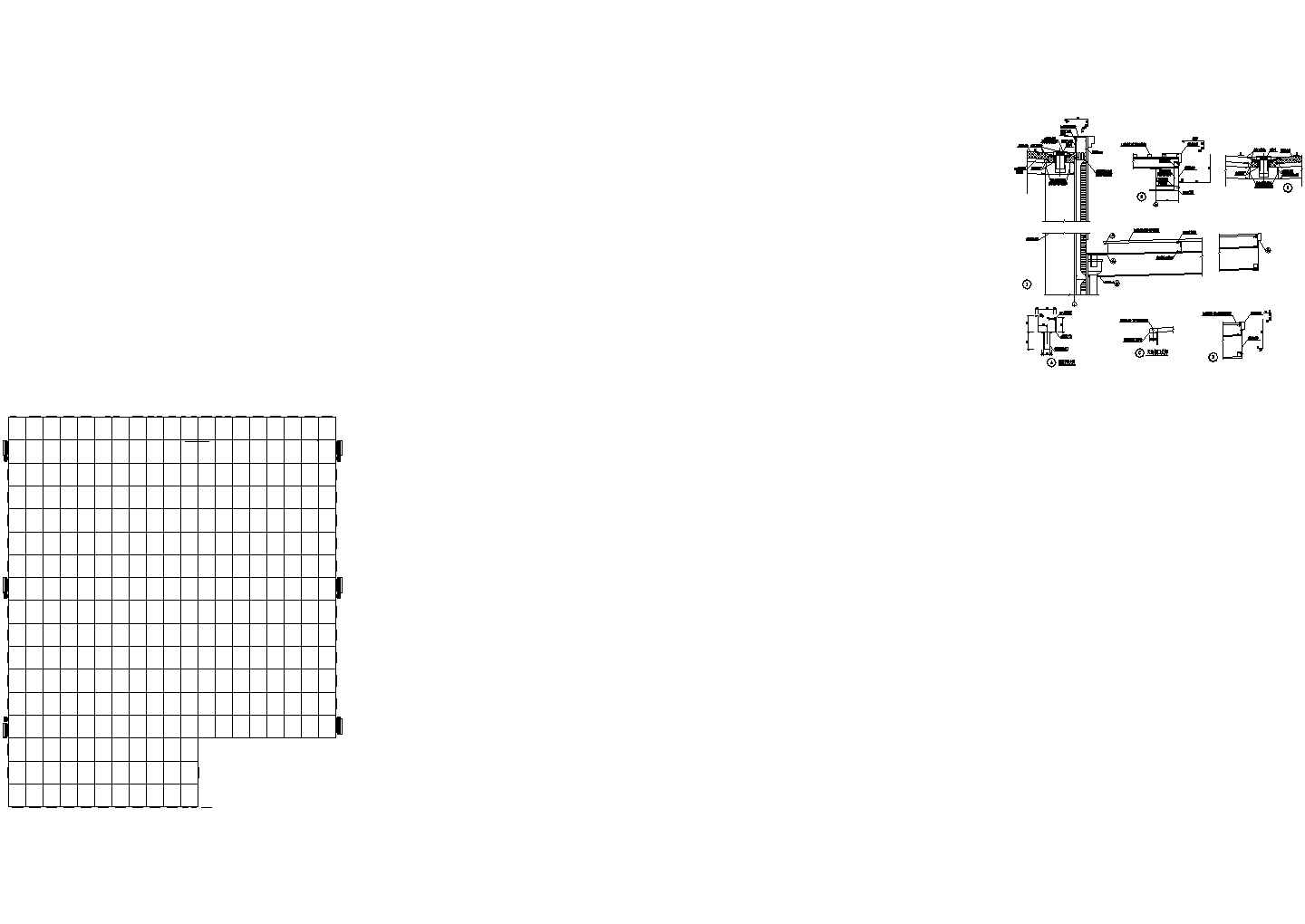 莆田某五金模具厂焊装车间屋面排水设施节点建筑设计CAD施工图-图二