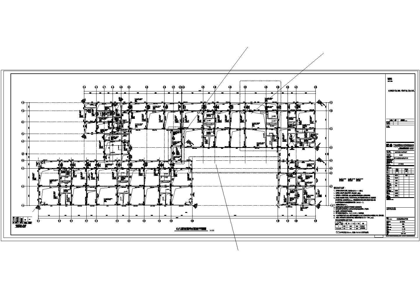 框架结构综合楼及框架剪力墙学校教室施工设计详图-图二