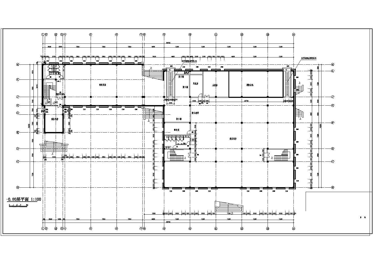 江苏简欧风格近代史博物馆建筑设计施工设计图纸-图二